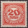 Austria 1920 Numbers 20 Red Scott J78